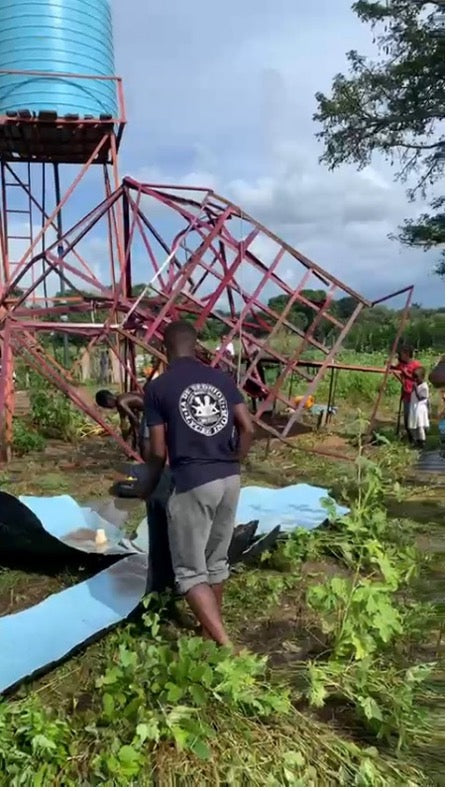 Kampasa Borehole Project severely damaged by storm